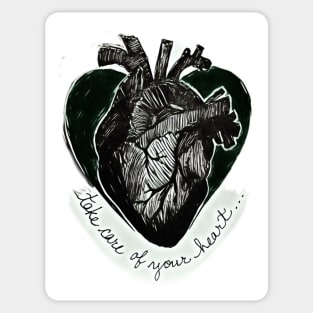 take care of your heart Sticker